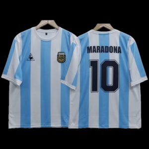 Maradona 1986 Argentina Home Five Sleeve Jersey