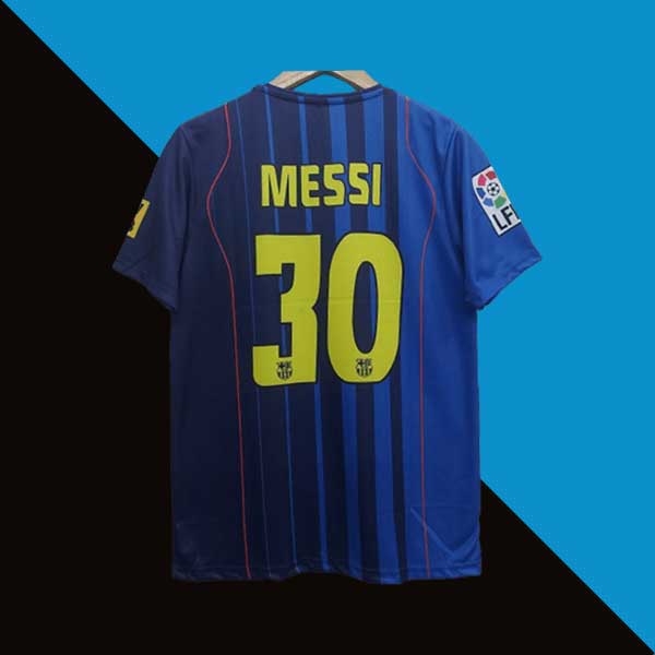 Messi barcelona 2004-05 away jersey cyberried product back print 30