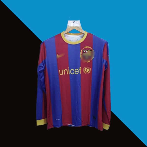 Messi barcelona number 10 full sleeve jersey product cyberried front