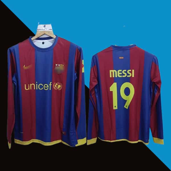 Messi barcelona number 19 full sleeve jersey product cyberried