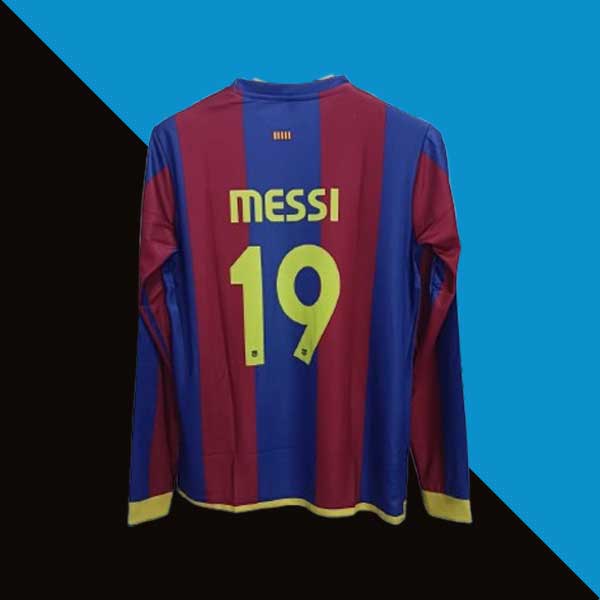 Messi barcelona number 19 full sleeve jersey product cyberried back print 19