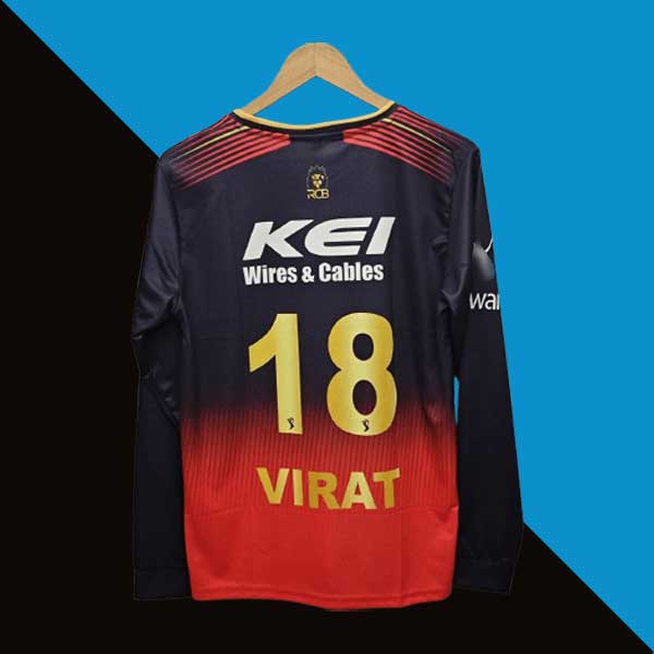 Rcb 2025 ipl home full sleeve jersey virat kohli 18 product back