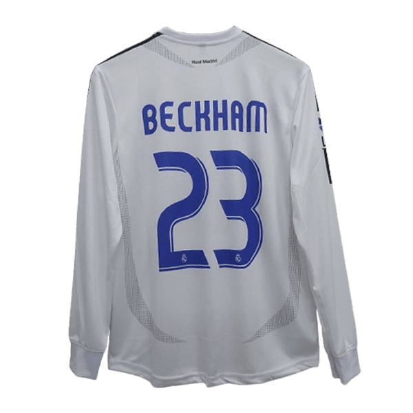 Beckham 2006-07 Real Madrid Home Full Sleeve Jersey - Image 2