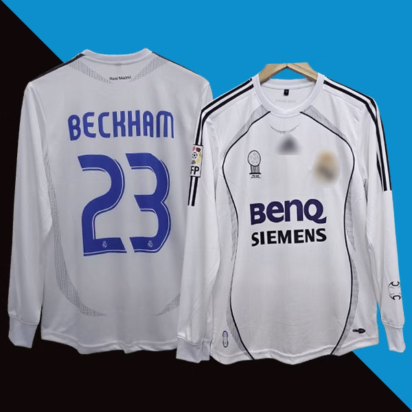 Beckham 2006-07 Real Madrid Home Full Sleeve Jersey