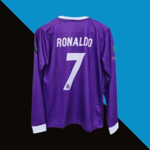 Real madrid CR7 2016-17 Purple Full sleeve Jersey | Embroidery