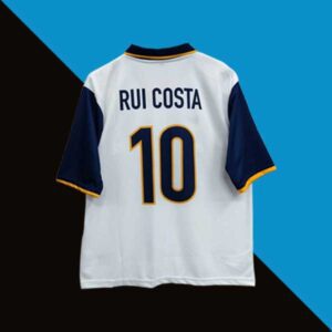 Rui Costa 1998 Portugal Away Five Sleeve Jersey