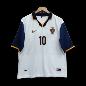 Rui Costa 1998 Portugal Away Five Sleeve Jersey