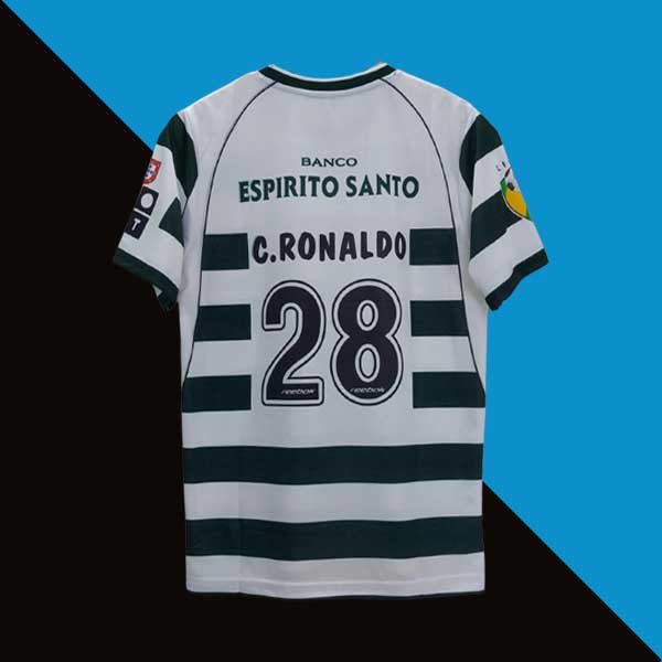 Sporting Lisbon 2001-03 home jersey product cyberried back