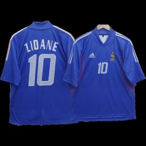 France 2002 Zidane Home Five Sleeve Jersey