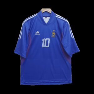 France 2002 Zidane Home Five Sleeve Jersey