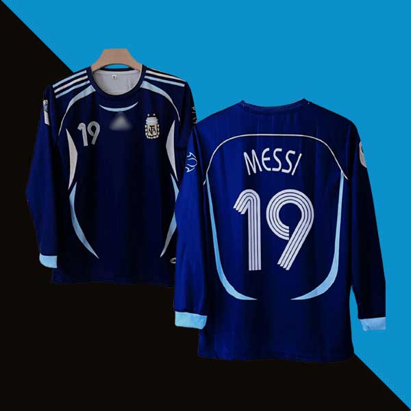 Messi argentina 2006-07 away full sleeve jersey product cyberried
