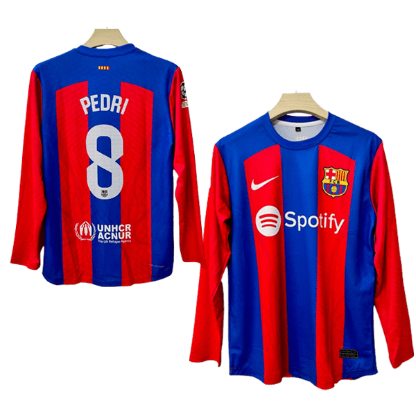 Barcelona 2023-24 Pedri Full sleeve Home Jersey