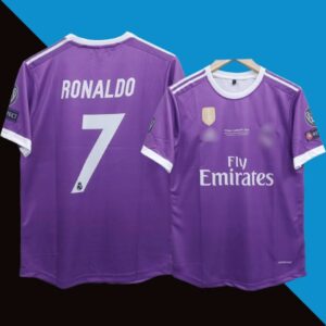 Real madrid CR7 2016-17 Purple Half Sleeve Jersey | Retro Collection