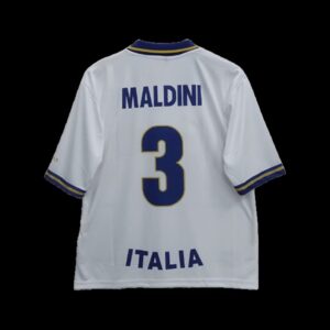 Italy Maldini 1996 Away Five Sleeve Jersey