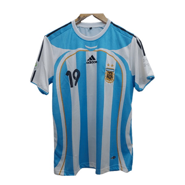 Messi Argentina 2006-07 Half sleeve Home Jersey - Image 3
