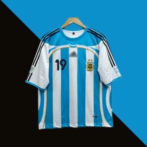 Messi Argentina 2006-07 Home Five sleeve Jersey