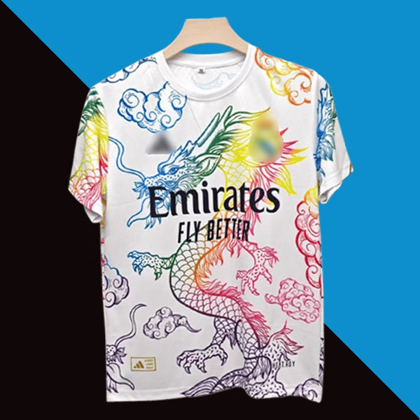 Real Madrid 2024-25 White Rainbow Dragon Jersey - Image 3