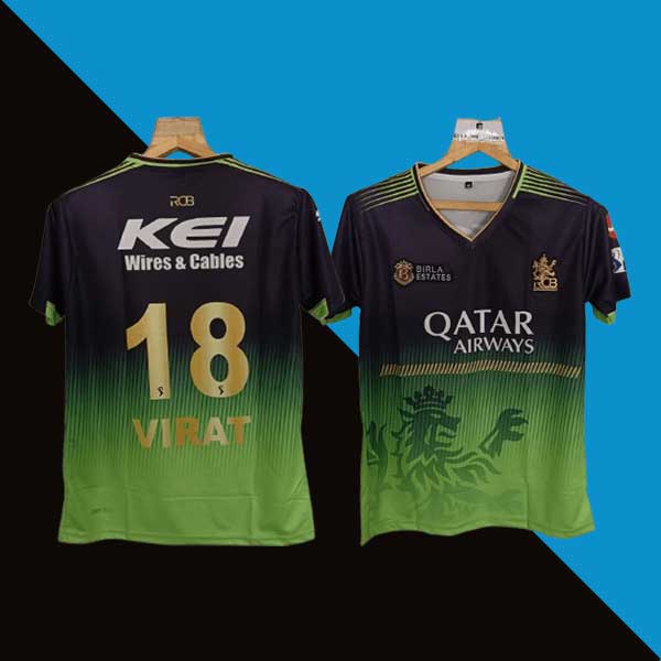 Royal challengers Bangalore green half sleeve jersey product cyberried