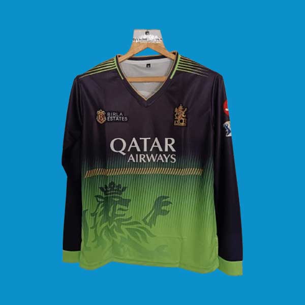 Royal challengers Banglore green away full sleeve jersey cyberried product front