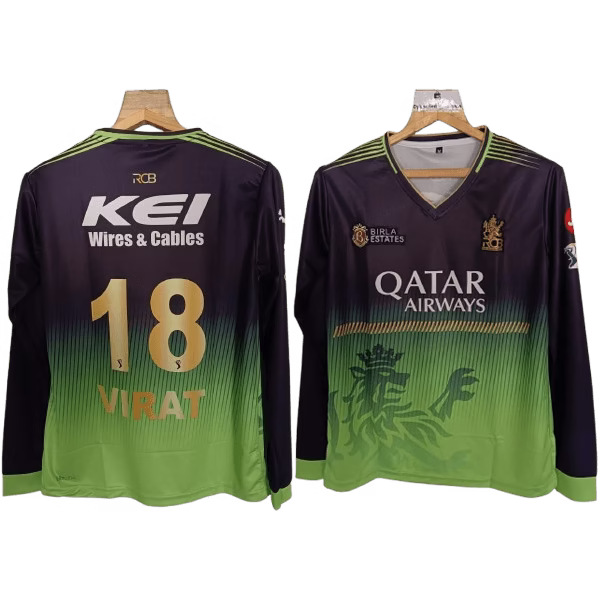 RCB Virat Kohli 2025 Away Full Sleeve Jersey | IPL jersey