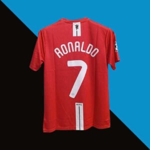 M.united C.Ronaldo 2007- 08 UCL Final Half Sleeve Jersey
