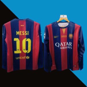 Messi barcelona 2014-15 home ucl final full sleeve jersey