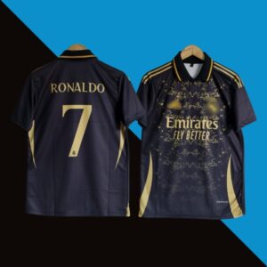 Real madrid 2024-25 black gold special cr7 jersey product