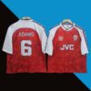 Arsenal 1990-92 adams home jersey oversized sleeves