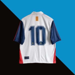 Fc Barcelona Catalan Vintage Polo Collar Five Sleeve Jersey