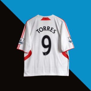 Liverpool Torres 2007-08 Away Five Sleeve Jersey
