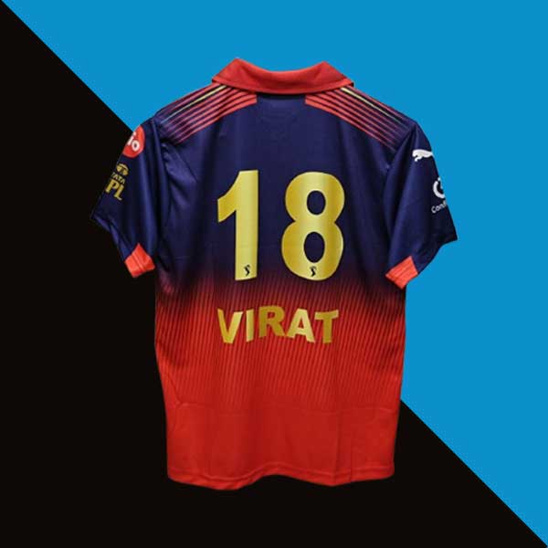 royal challangers bangalore 2026 ipl jersey virat kohli 18 product cyberried back print 18