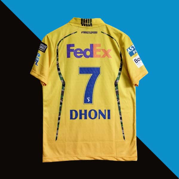 Chennai super kings 2026 ipl jersey ms dhoni back print 7