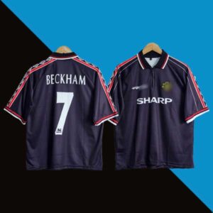 Beckham manchester united 1998-99 Away Five Sleeve Jersey Product