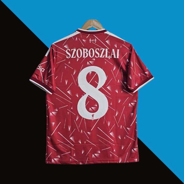 Liverpool 2026-27 Szoboszlai home jersey product cyberried back 8 print