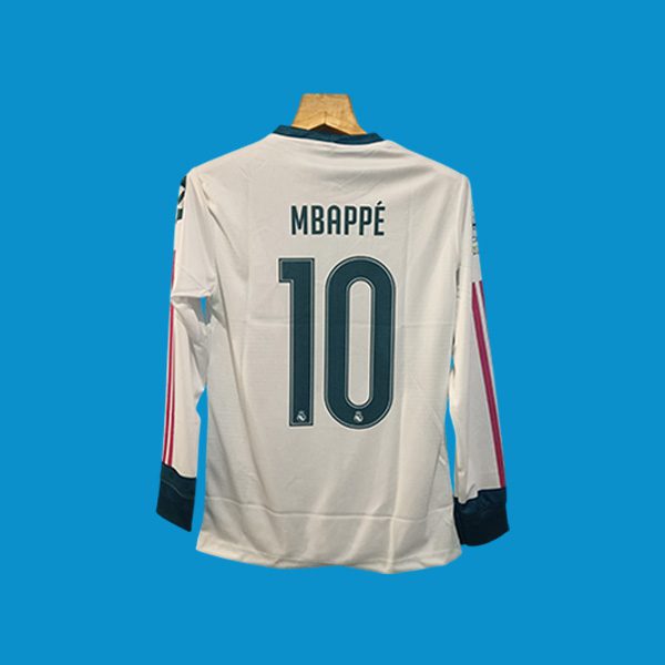 Real madrid 2026-27 home full sleeve jersey mbappe 10 back print