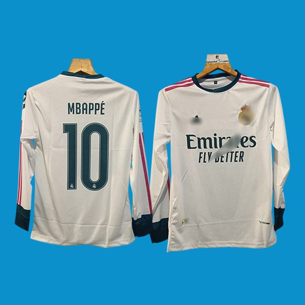 Real madrid 2026-27 home full sleeve jersey mbappe 10 back print product