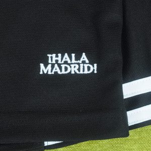 Real Madrid Black Polo Collar T-Shirt